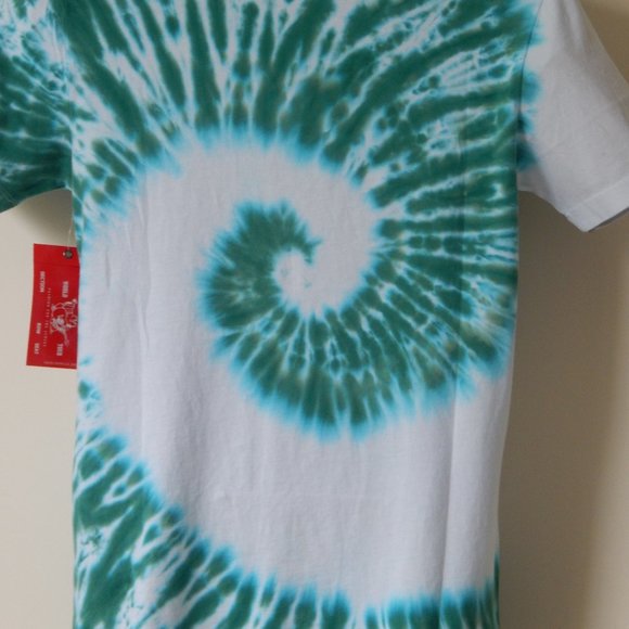 TRUE RELIGION TIE DYE GRAPHIC GALAPAGOS GREEN Tee - Picture 5 of 5